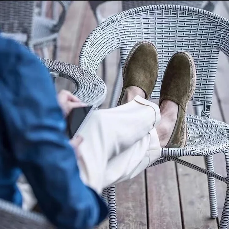 The Riviera Suede Woven Loafers