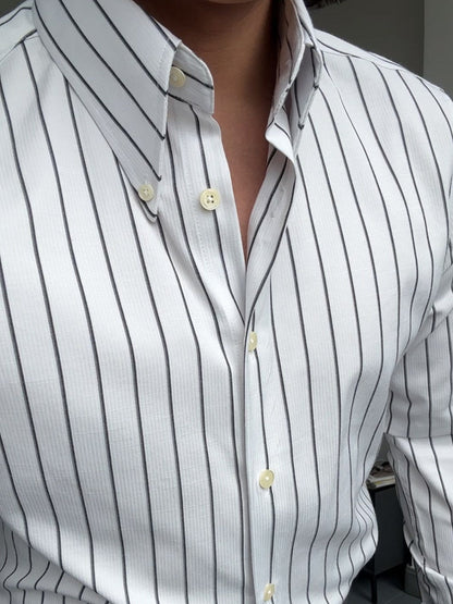 Alessandro - Italian Striped Slim Shirt