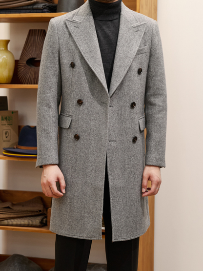 Wool Double-Breasted Overcoat