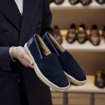 The Riviera Suede Woven Loafers