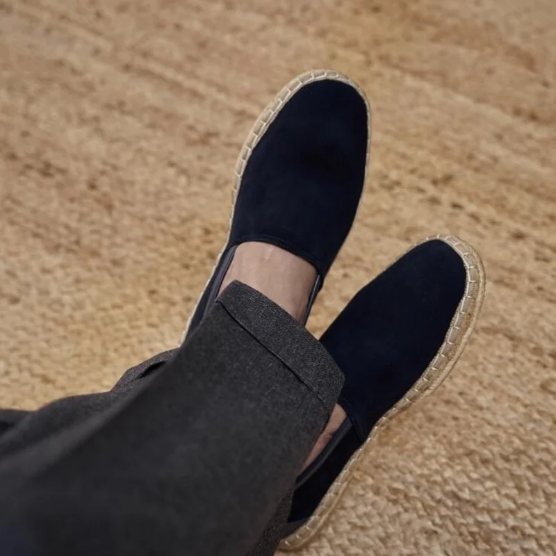 The Riviera Suede Woven Loafers