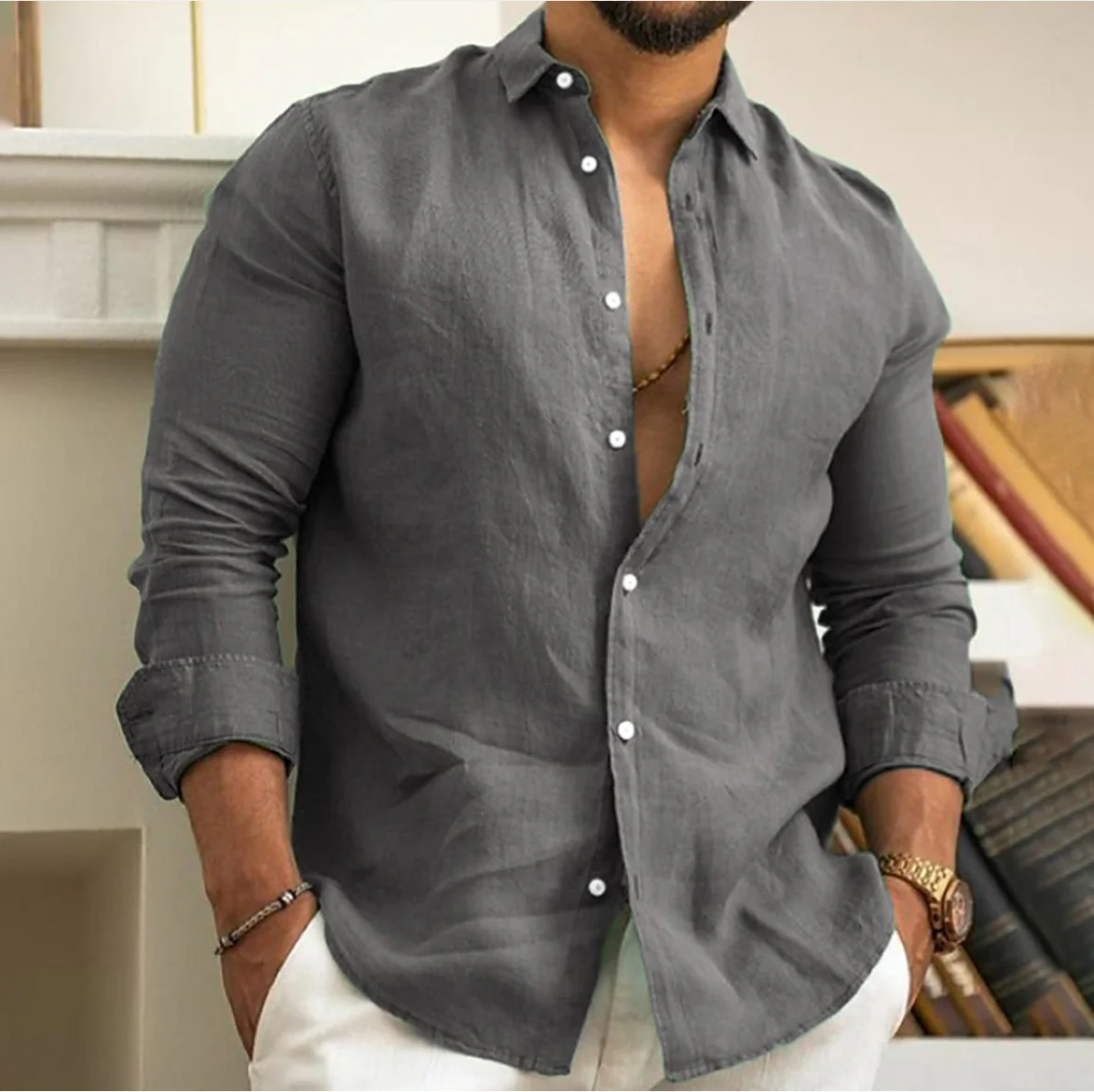 The Capri Cotton-Linen Shirt