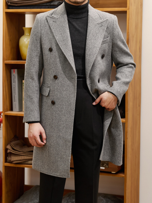 Wool Double-Breasted Overcoat