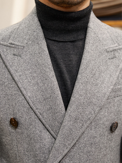 Wool Double-Breasted Overcoat