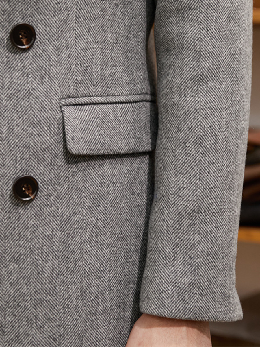 Wool Double-Breasted Overcoat