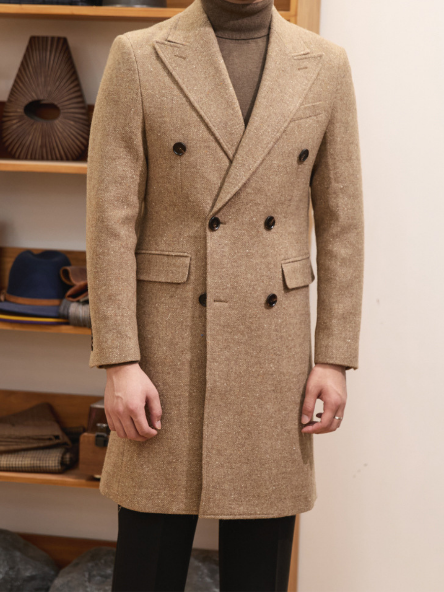 Wool Double-Breasted Overcoat