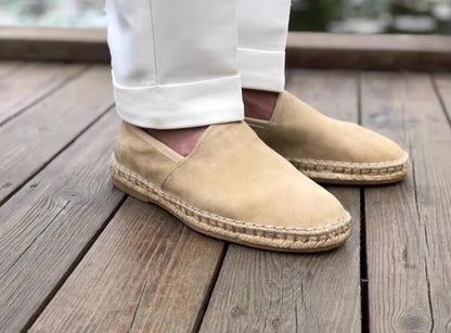 The Riviera Suede Woven Loafers