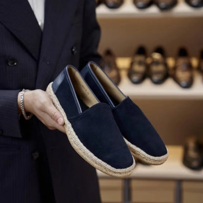 The Riviera Suede Woven Loafers