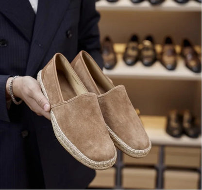 The Riviera Suede Woven Loafers