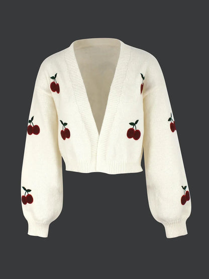 Eliza - Cardigan with Cherry Details