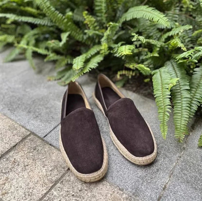 The Riviera Suede Woven Loafers